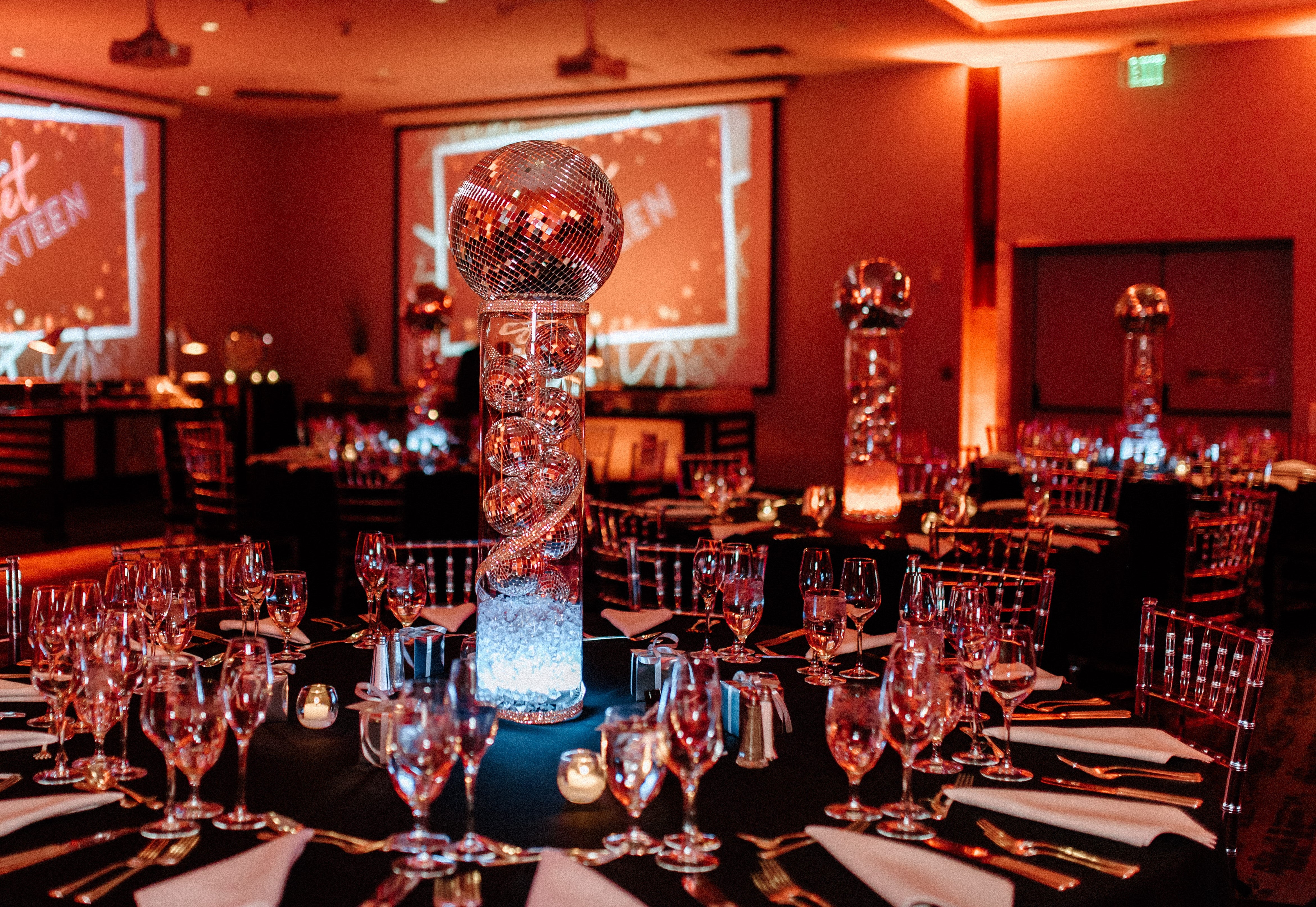 Shining Disco Centerpieces Rental