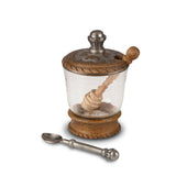 GG Collection Wood And Metal Honey Jar - 20% OFF