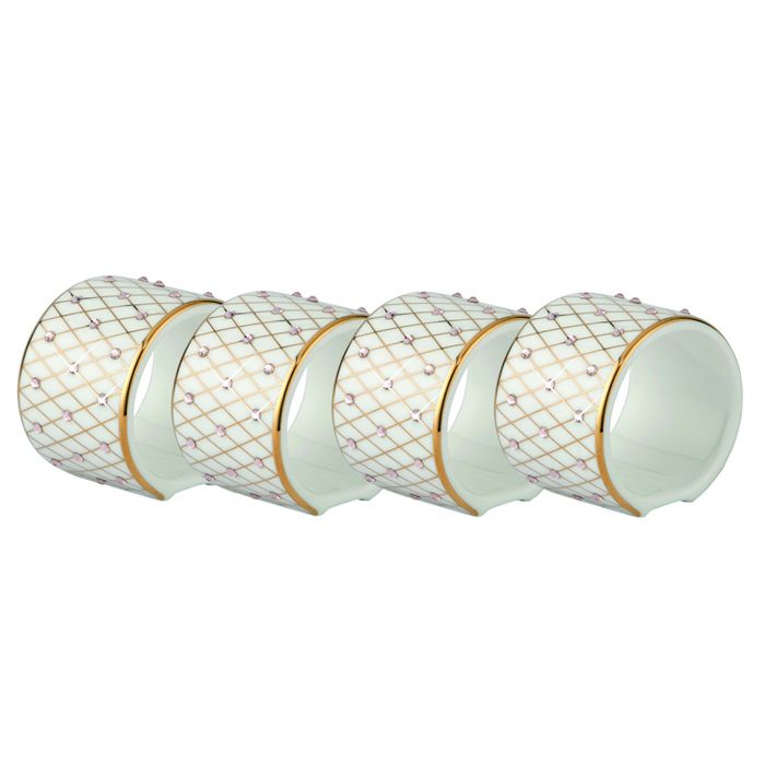 Princess Gold Napkin Ring Set of 4