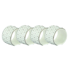 Princess Platinum Napkin Ring Set of 4