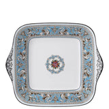 Florentine Turquoise Square Cake Plate 10.75"