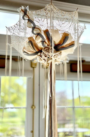 Victorian Lace Umbrella Centerpiece Rental