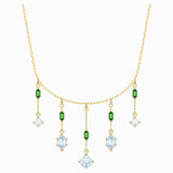 Oz White Green Crystal Gold Plated Necklace - LAST IN STOCK