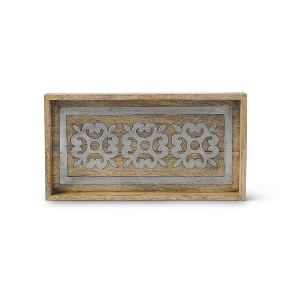 GG Collection Wood And Metal Bath Tray - 20% OFF