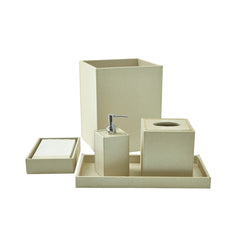Bath Set (5pc Set), Ivory, With Crystal