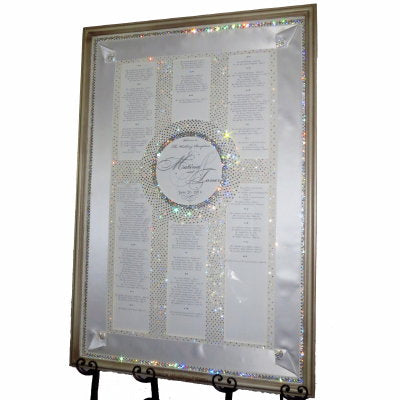 Dalmazio Design Rectangular Shadowbox Crystal Seating Chart