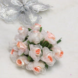 Dalmazio Design Floral Accent Satin Rose with Tulle Set of 12