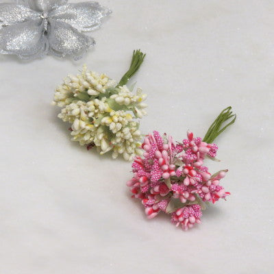 Dalmazio Design Floral Accent Stamen Bubbled Set of 12