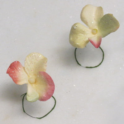 Dalmazio Design Floral Accent Hydrangea Petal Glittered Set of 12