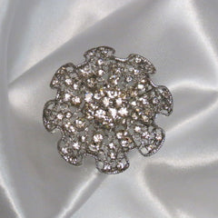 Dalmazio Design Rhinestone Brooch Ruffle Medium