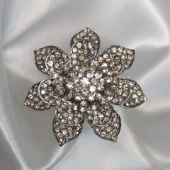 Dalmazio Design Rhinestone Brooch Sunflower