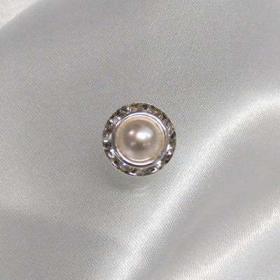 Dalmazio Design Rhinestone Accent Pearl Small