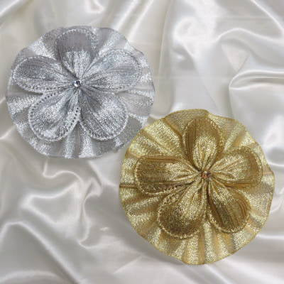 Dalmazio Design CRF Margherita Plisse Metallic Crystal with Ruffle