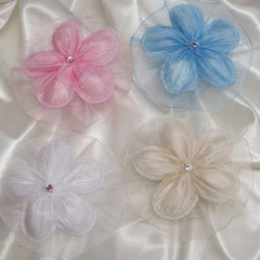 Dalmazio Design CRF Margherita Plisse Crystal with Organza Ruffle