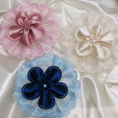 Dalmazio Design CRF Margherita Satin Crystal with Velo Ruffle