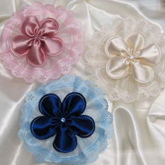 Dalmazio Design CRF Margherita Satin Crystal with Velo Ruffle
