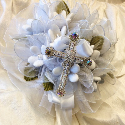 Dalmazio Design Ceremony Bouquet - Confetti Flower w/ Rhinestone Cross