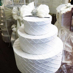 Dalmazio Design 3-tier Circle Envelope Box White