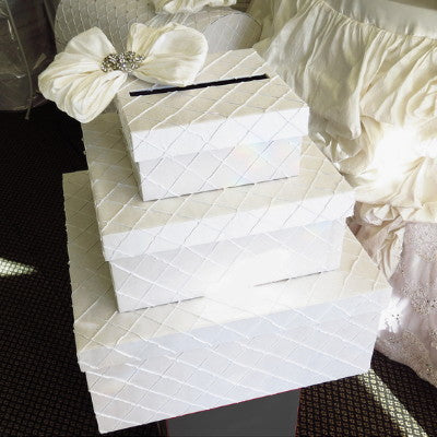 Dalmazio Design 3-tier Square Envelope Box White