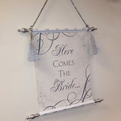 Dalmazio Design Canvas Keepsake Scroll - "Here Comes the Bride"