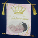 Dalmazio Design Canvas Keepsake Scroll - God Bless Crown Personalized w/ Photo