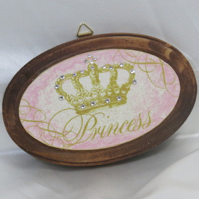 Dalmazio Design Keepsake Wooden Plaque - Princess 3x4"