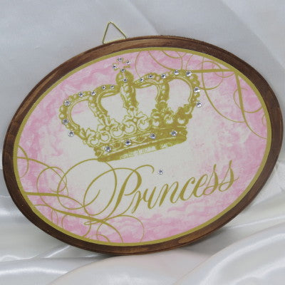 Dalmazio Design Keepsake Wooden Plaque - Princess 7x9"