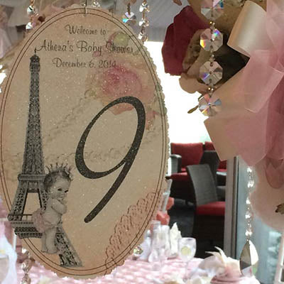 Dalmazio Design Parison Prince Baby Hanging Tree Number Sign