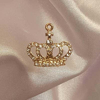 Dalmazio Design Small Rhinestone Crown Accent
