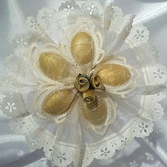 Dalmazio Design CRF Ariel Gold Rosettes with Velo Ruffle