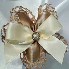 Dalmazio Design CRF Cuore Pearl + Rhinestone Accent with Bow