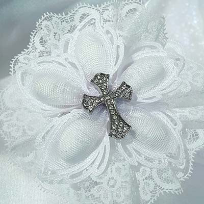 Dalmazio Design CRF Ariel Cross with Lace Ruffle
