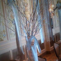 Dalmazio Design Personalized Cylinder Vase Centerpiece w/ Branches Rental