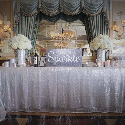 Dalmazio Design Sequin Table Cloth Rental