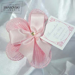 Dalmazio Design CRF Margherita Plisse Crystal with Bow + Personalized Card
