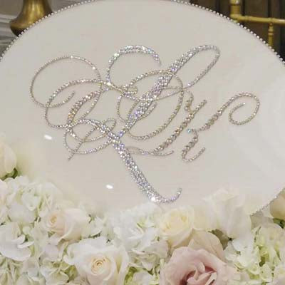 Dalmazio Design Keepsake Swarovski Plaque - Monogram with Personalization