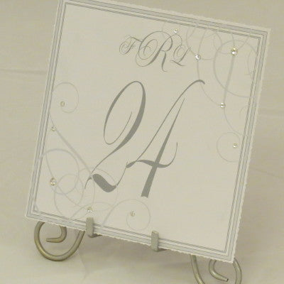 Dalmazio Design Table Sign w/ Easel - One Layer Swarovski Splash/Personalized