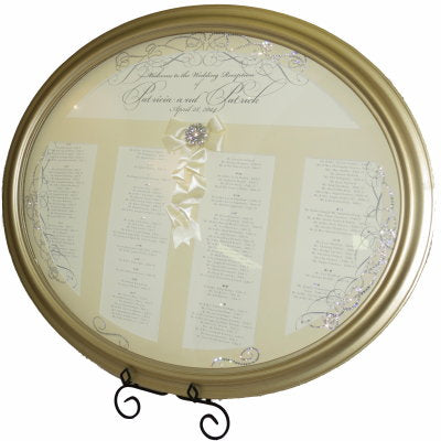 Dalmazio Design Oval Shadowbox Seating Chart Rental