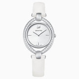 Stella Watch&#44; Leather strap&#44; White&#44; Stainless steel - LAST IN STOCK