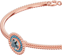 Crystal Oxygen Bangle Aqua/ Rose Gold - LAST IN STOCK