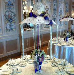 Victorian Lace Umbrella Centerpiece Rental