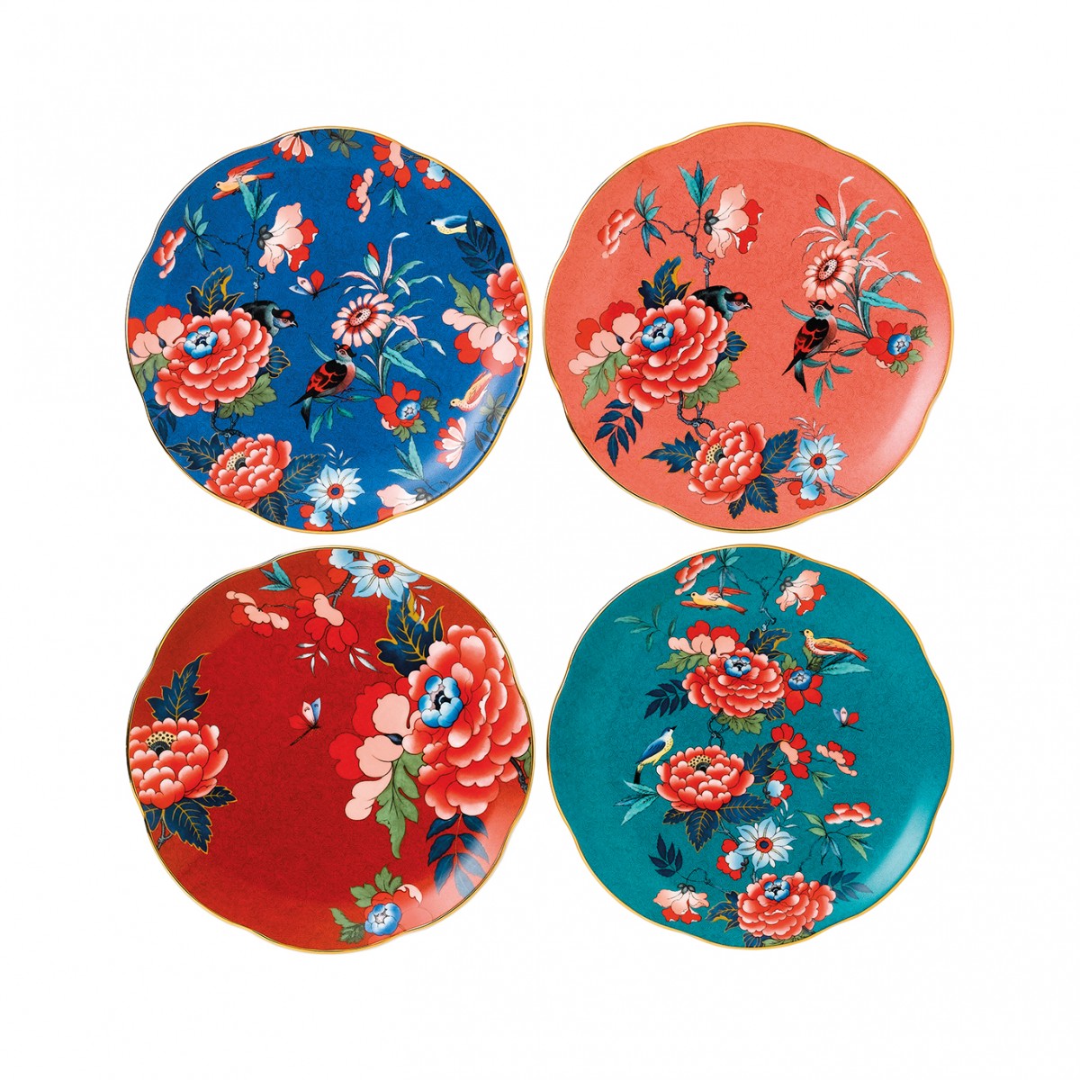 Wedgwood Paeonia Blush Plate Set of 4 Dalmazio Design