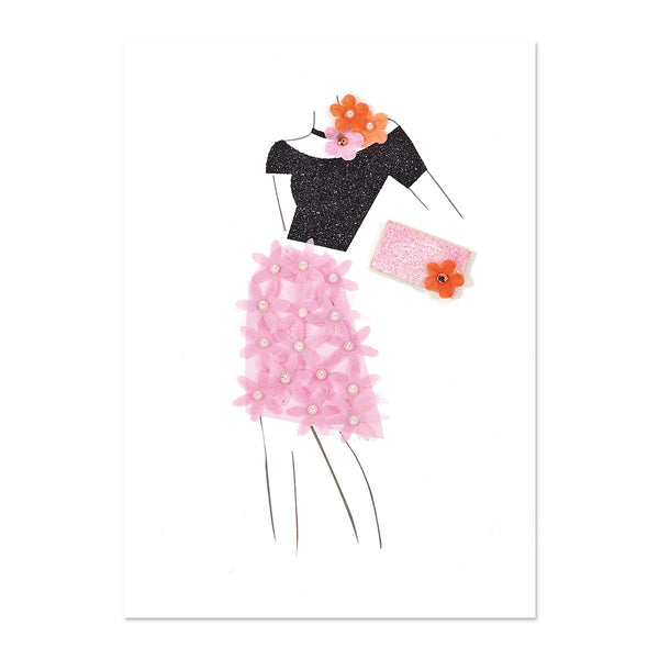 Floral Outfit Birthday Card