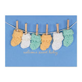 Knit Booties New Baby Card